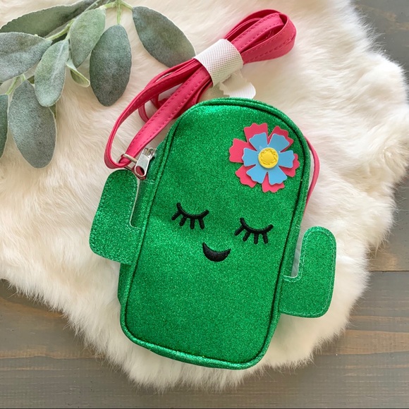 Zoe & Zac Other - Zoe & Zac Cactus Crossbody Bag Glittery Green